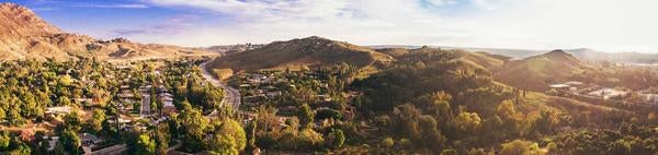 Panorama with UCR Botanic Gardens